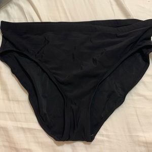 Black high waisted bikini bottom